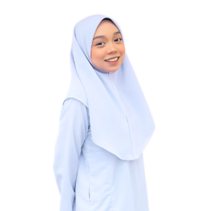 Tudung Sekolah Zip Dua Lapis