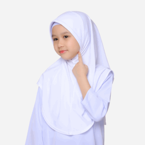 Tudung Sekolah Awning Scuba Berdagu Getah