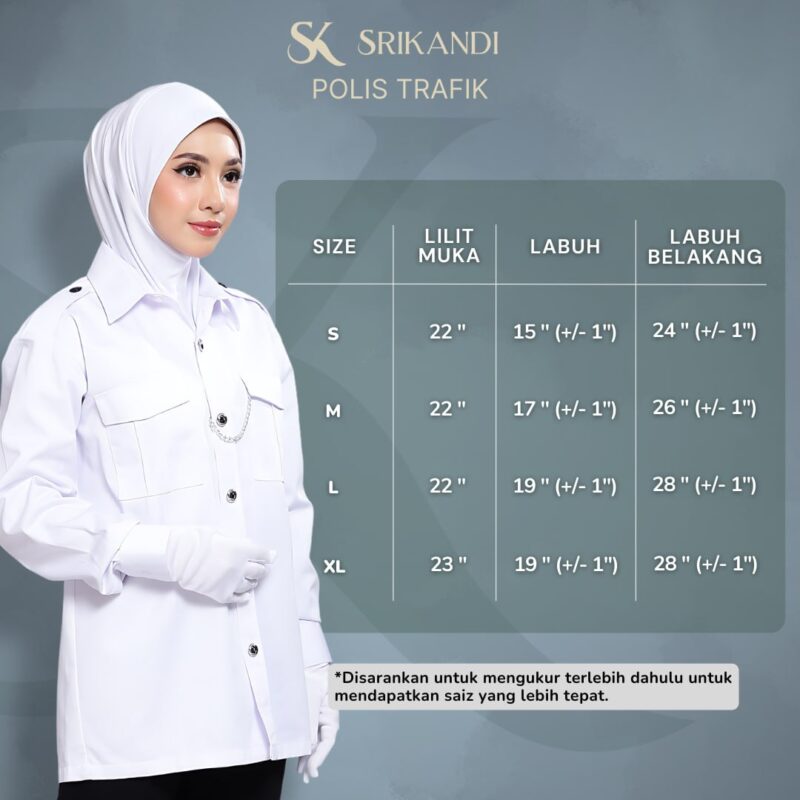 SriKandi Putih  - Tudung Polis Trafik - Image 4