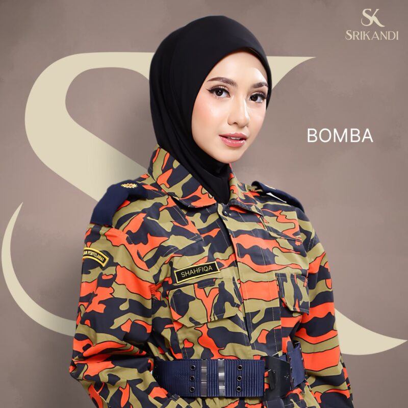 SriKandi Hitam - Tudung Army, Navy, Bomba - Image 3