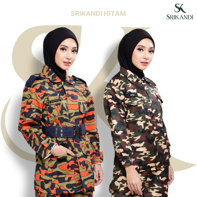 SriKandi Hitam - Tudung Army, Navy, Bomba