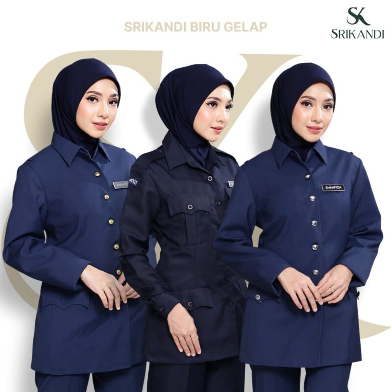 SriKandi Biru Gelap - Tudung Kastam, Air Force