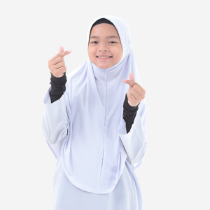 Tudung Sekolah Awning Scuba Labuh Berdagu