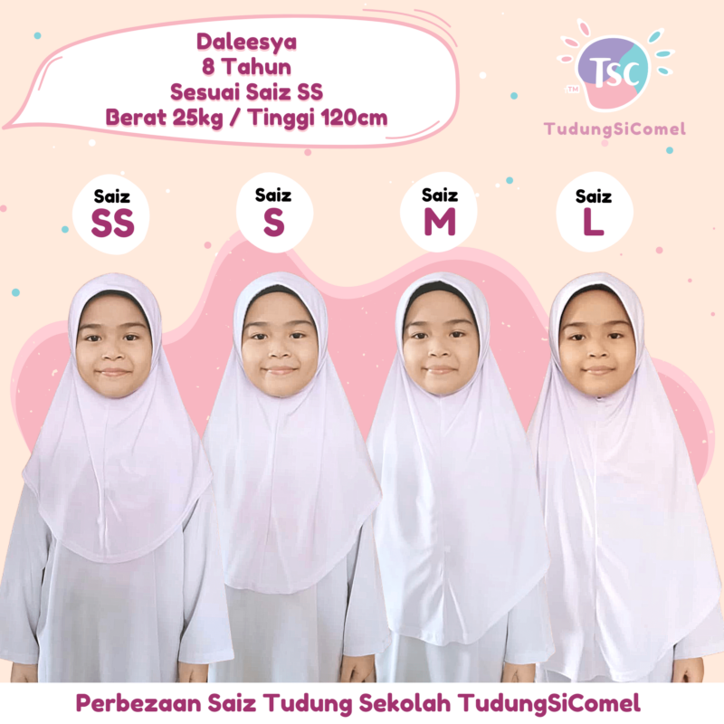 Tudung Sekolah Awning Lembut (Defect) - Image 4