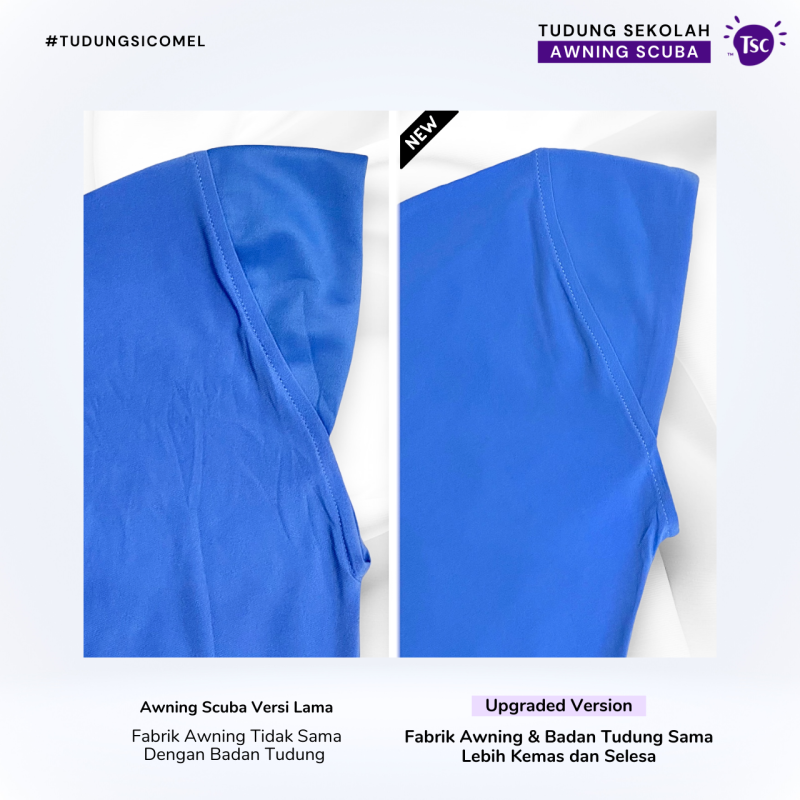Tudung Sekolah Awning Scuba - Image 5