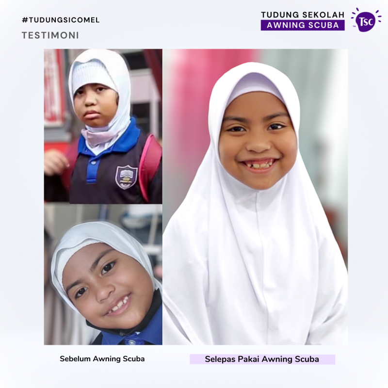 Tudung Sekolah Awning Scuba - Image 6
