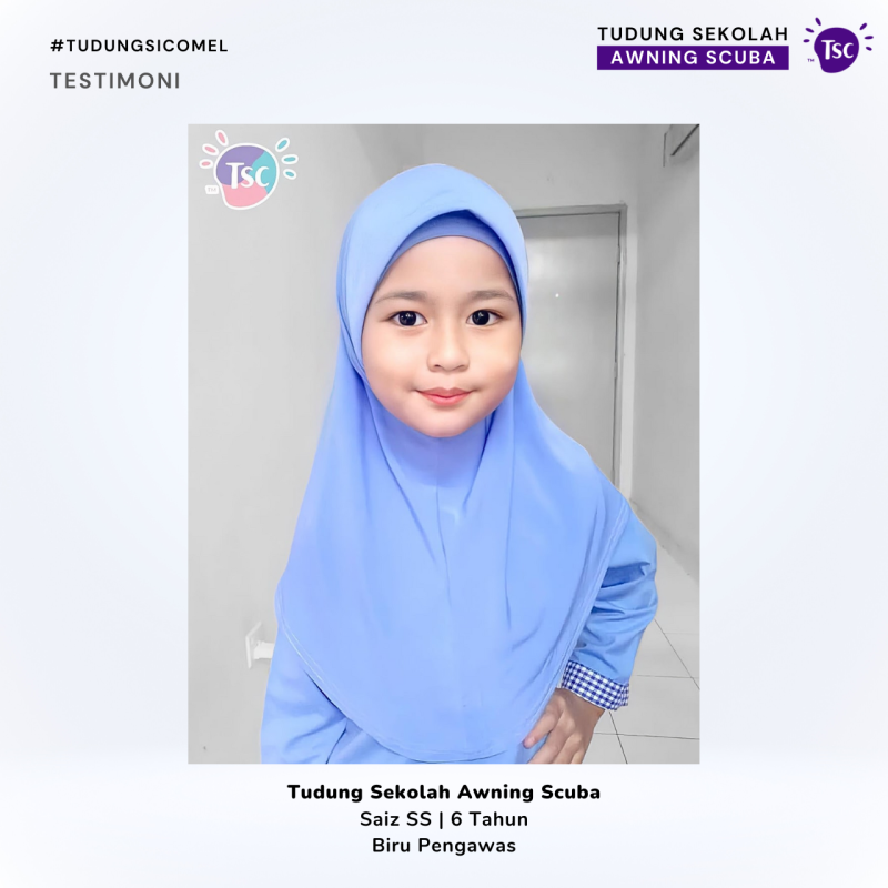 Tudung Sekolah Awning Scuba - Image 9