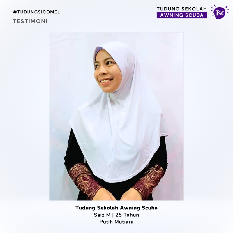 Tudung Sekolah Awning Scuba - Image 10